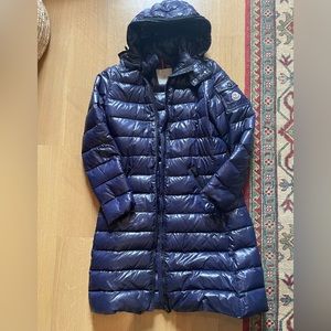 Moncler purple puffer coat size 2
